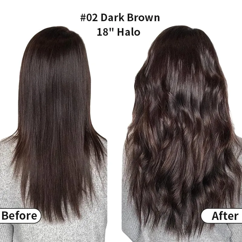 Brown Halo Human Hair Extension Full Volume