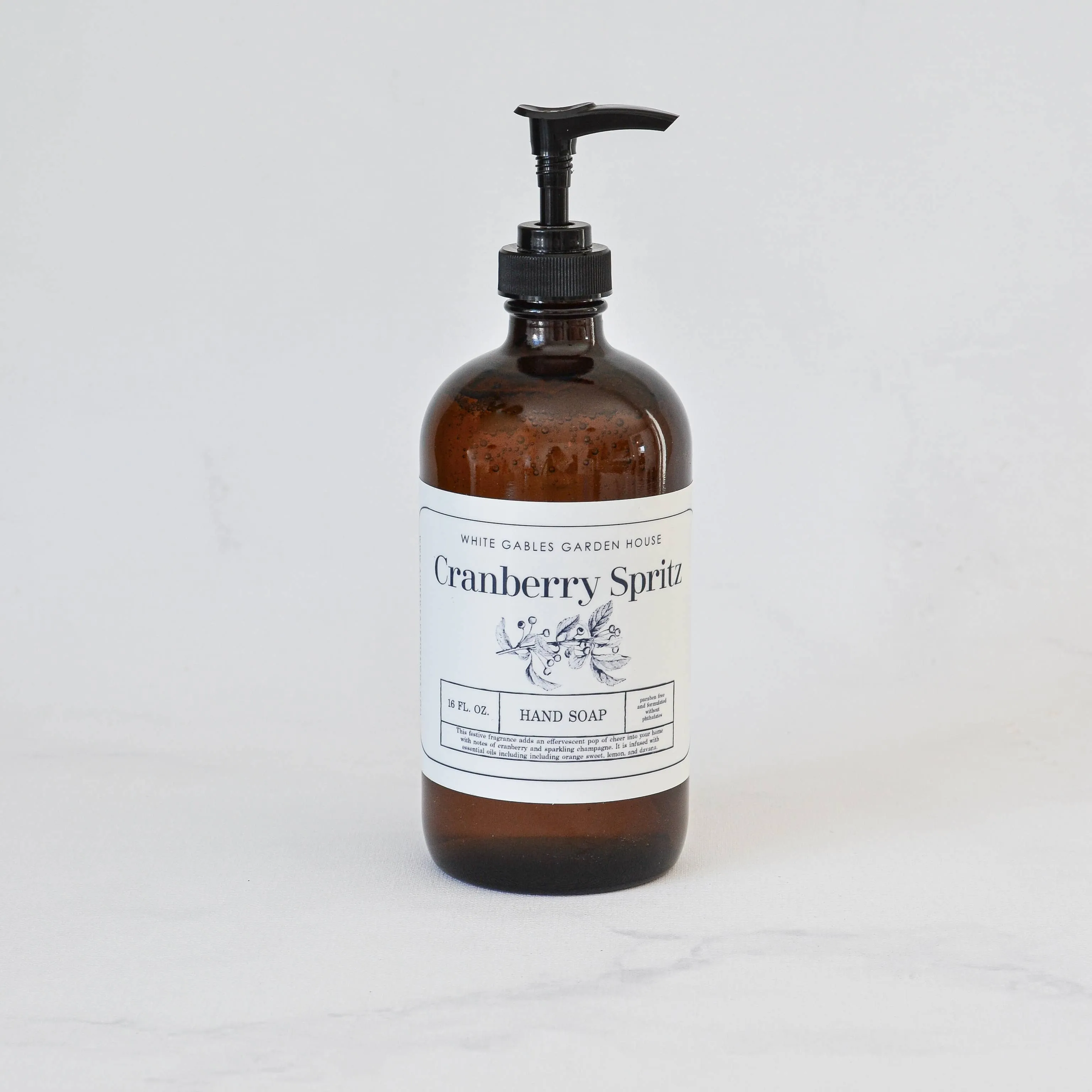 Liquid Hand Soap 16 oz. | Made In USA: Amber / Lavender Woods, Glass Jar