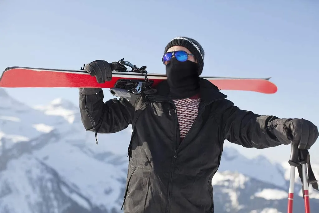 New Genovega Neck Gaiter Warmer- Windproof and Elastic Fleece Face Scarf for Cold Weather, Black, One Size Fits all!