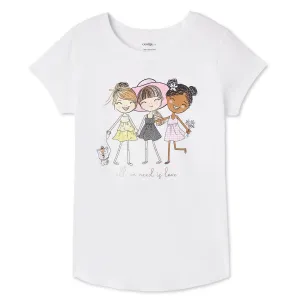 New George Girls' Short Sleeve Screen Tee, Sz S 6