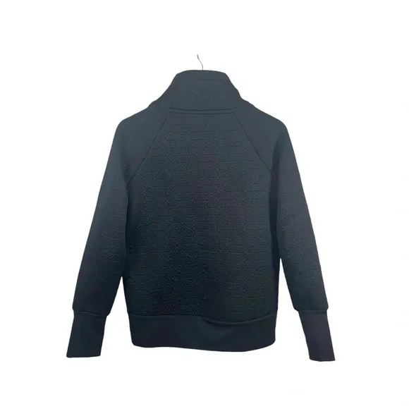 NWOT Athleta Women’s Elevation Jacquard Quilted Pullover in Black Size XS