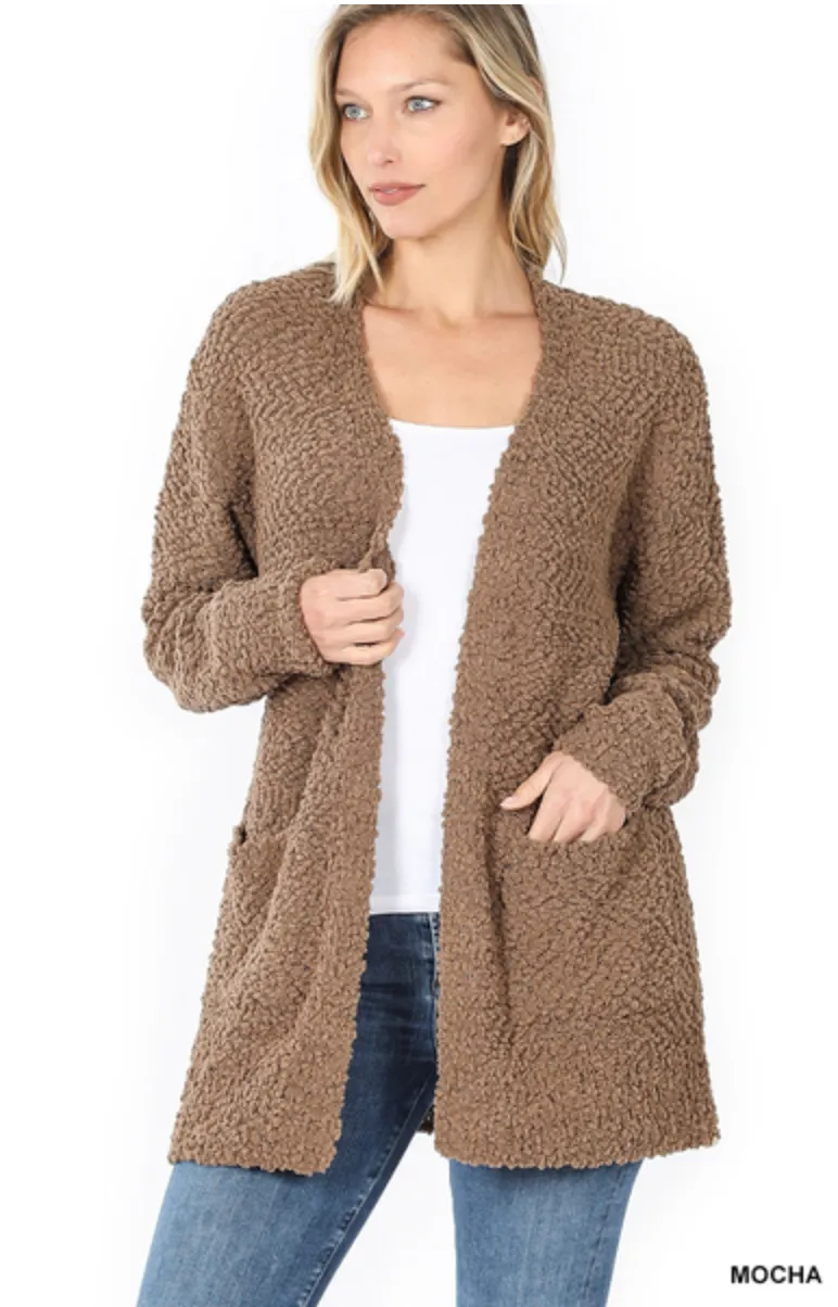 Popcorn Cardigan-3 Colors Available