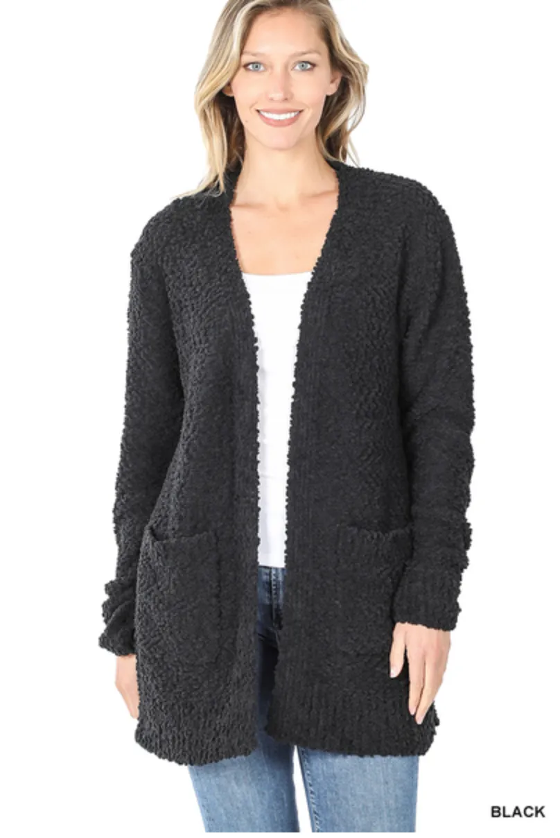Popcorn Cardigan-3 Colors Available