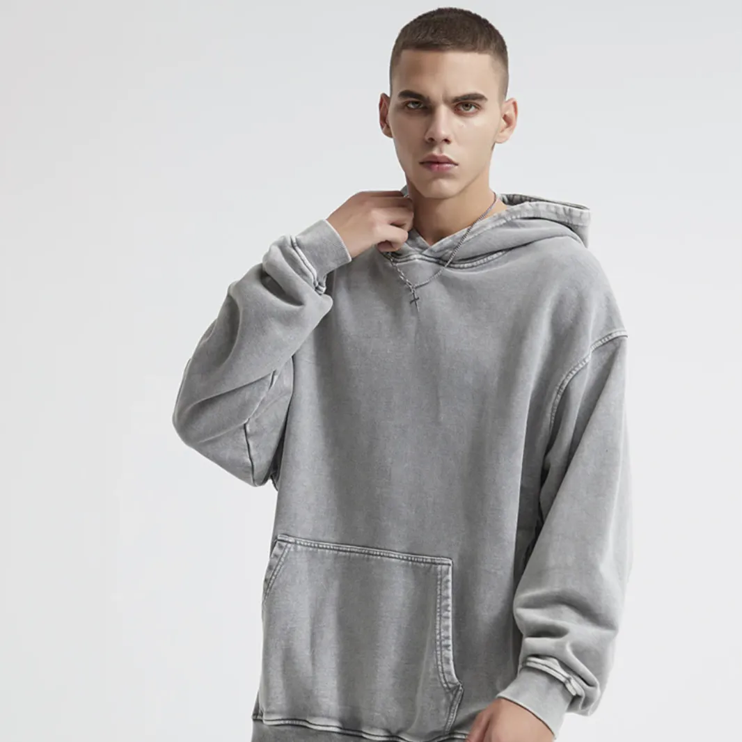 "DLVD" Sweat-shirt Hoodie à capuche Délavé Vert - URB1™