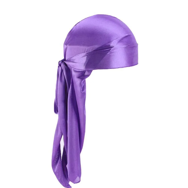 "WAVES" Durag Bleu Foncé en Satin - URB1™