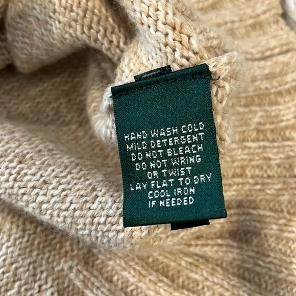 Ralph Lauren Angora Cotton Knit Sweater Cardigan Size M