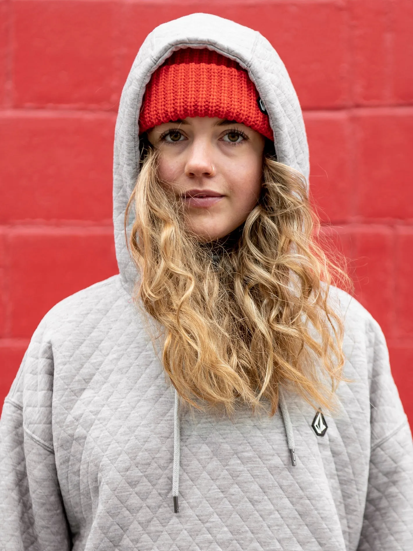 V.Co Air Layer Thermal Kapuzenpullover - HEATHER GREY